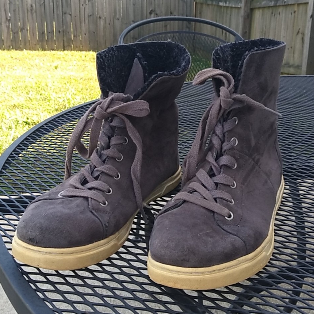 Men's 9.5 gray indigord Grunge‎ high top